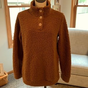 Betsy's Boutique Pull Over Top , Brown, Size Small